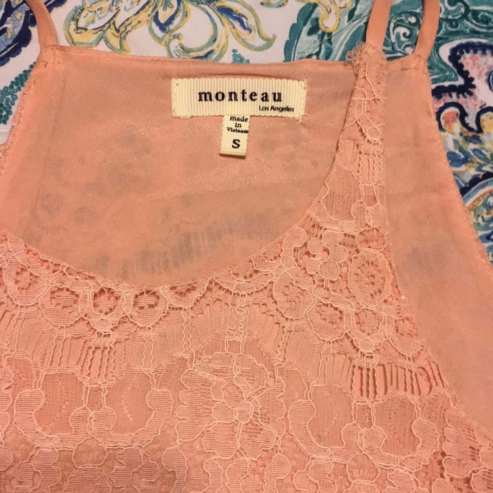 Light Pink Lace Tank Top - Picture 2 of 5